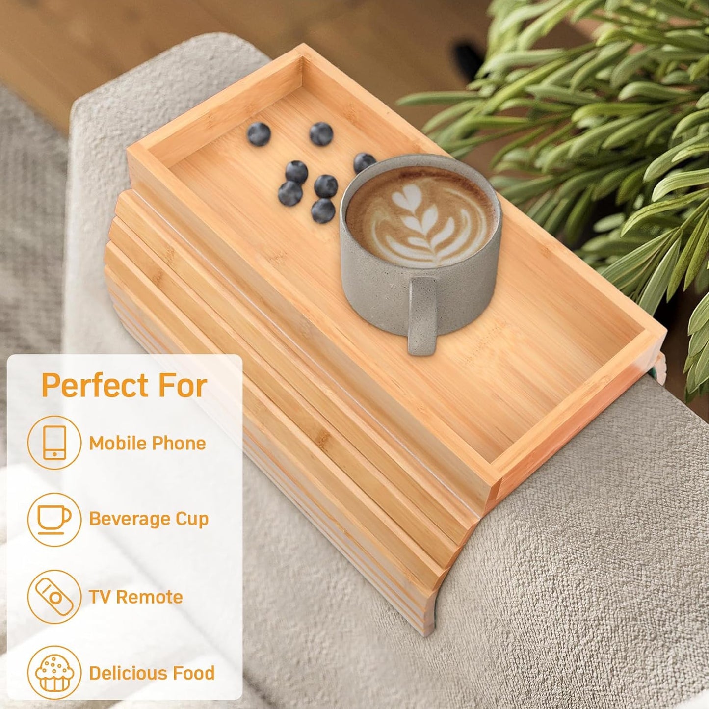 ソファから離れずに、すべてを手の届くところに置いておいてください。