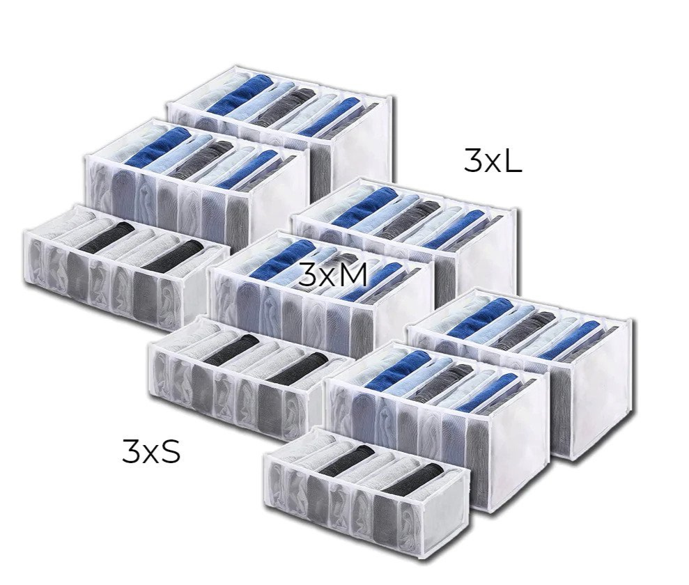 Storage box kit to organize your drawers (x3)