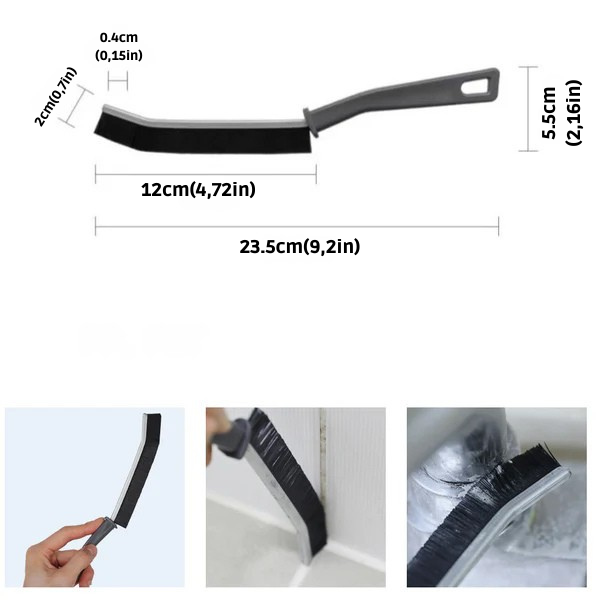 מברשת ניקוי מעוקלת עם שערות דקות במיוחד 