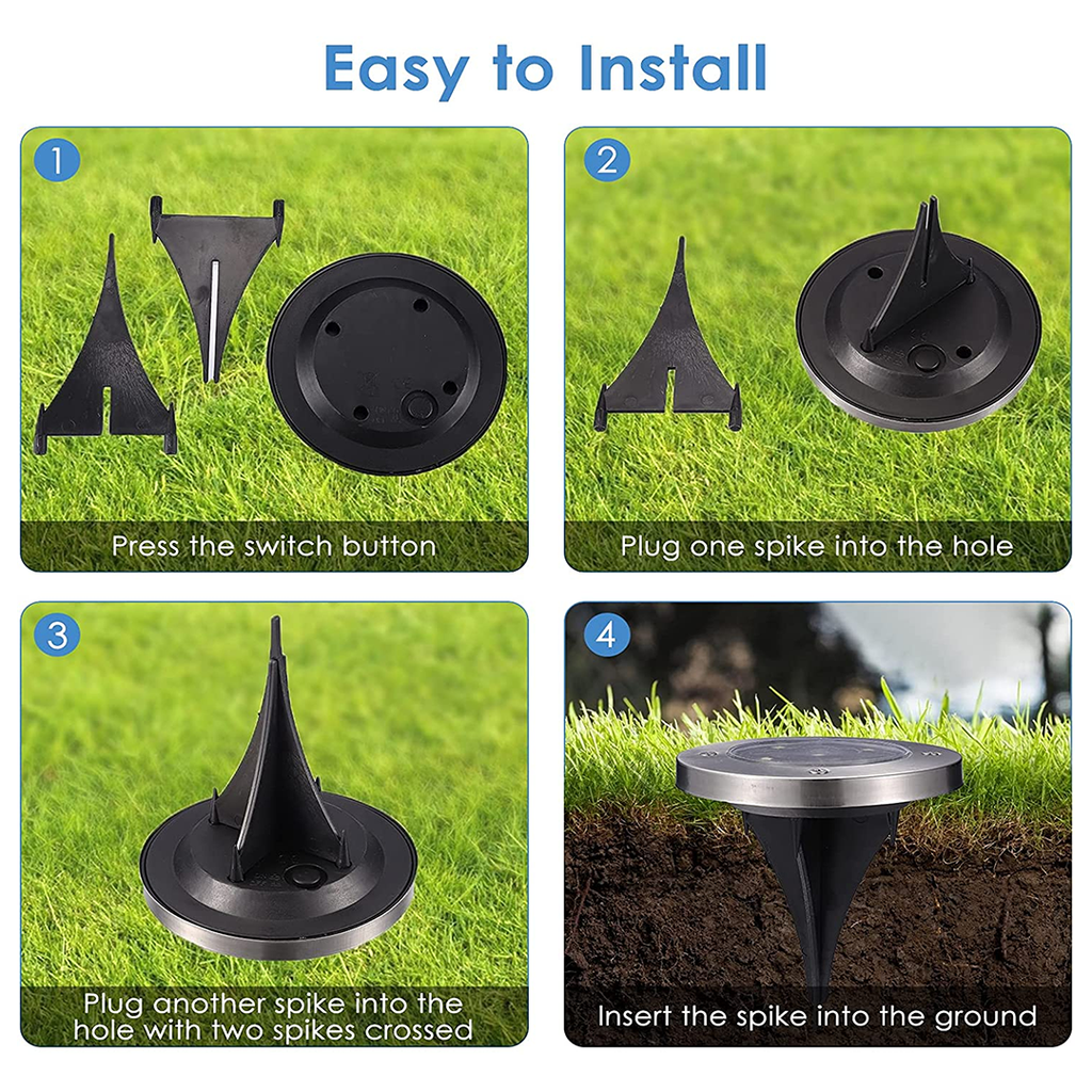 Dekorative Solarlampe für Außenwege (x4) 