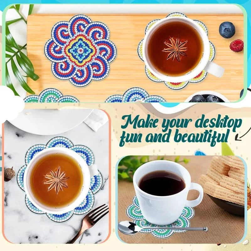DIY rhinestone coasters set 