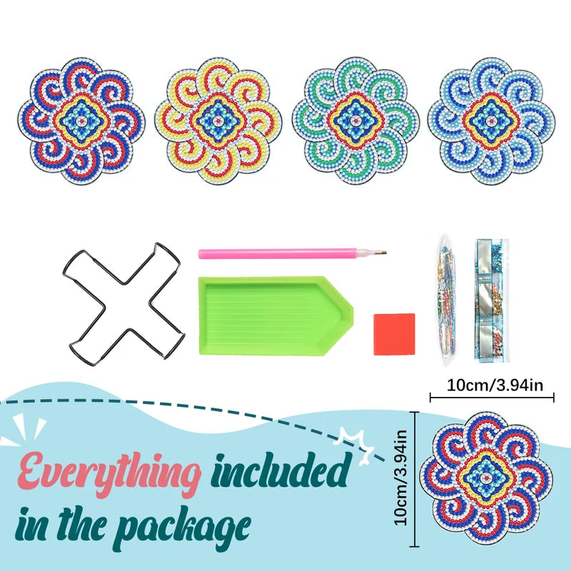 DIY rhinestone coasters set 