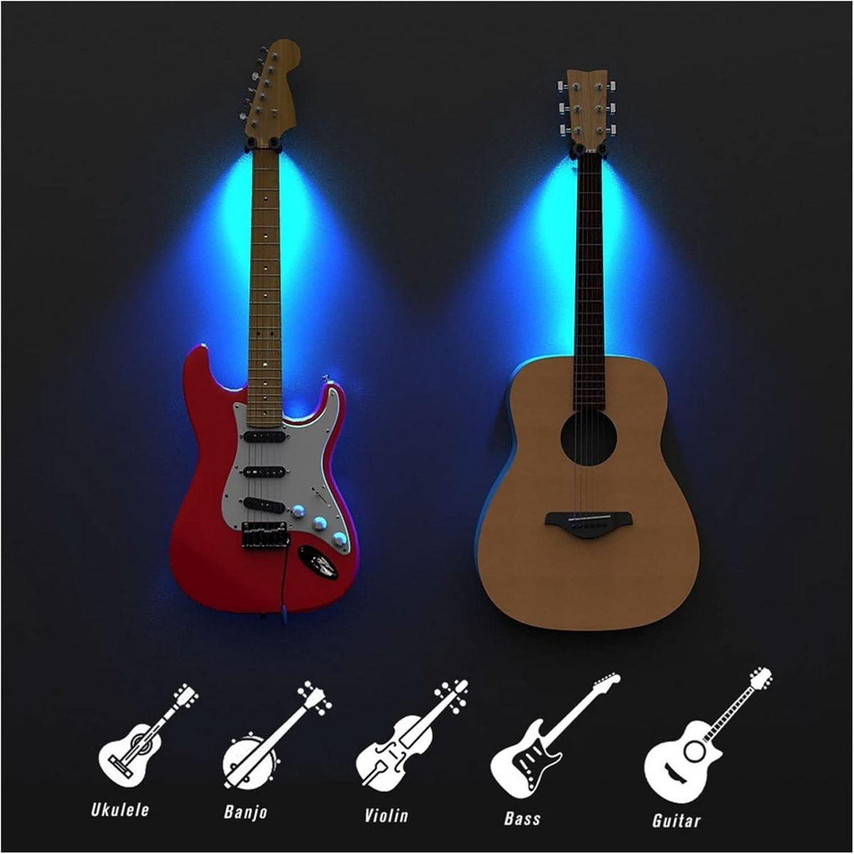 Support a muro LED per chitarra – Illumina il tuo strumento 