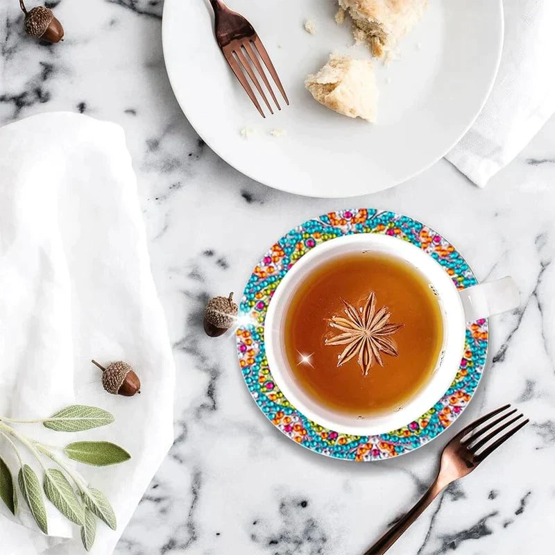 DIY rhinestone coasters set 