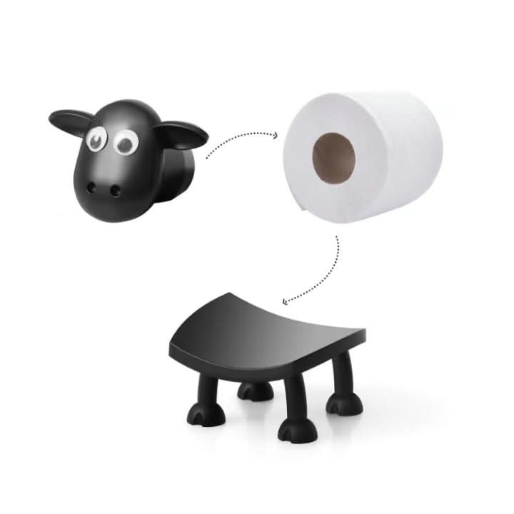 Porte-rouleau de papier hygiénique en forme de mouton