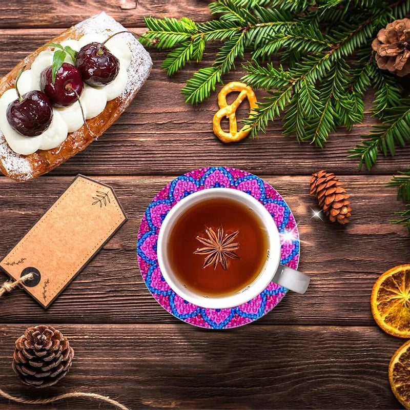 DIY rhinestone coasters set 