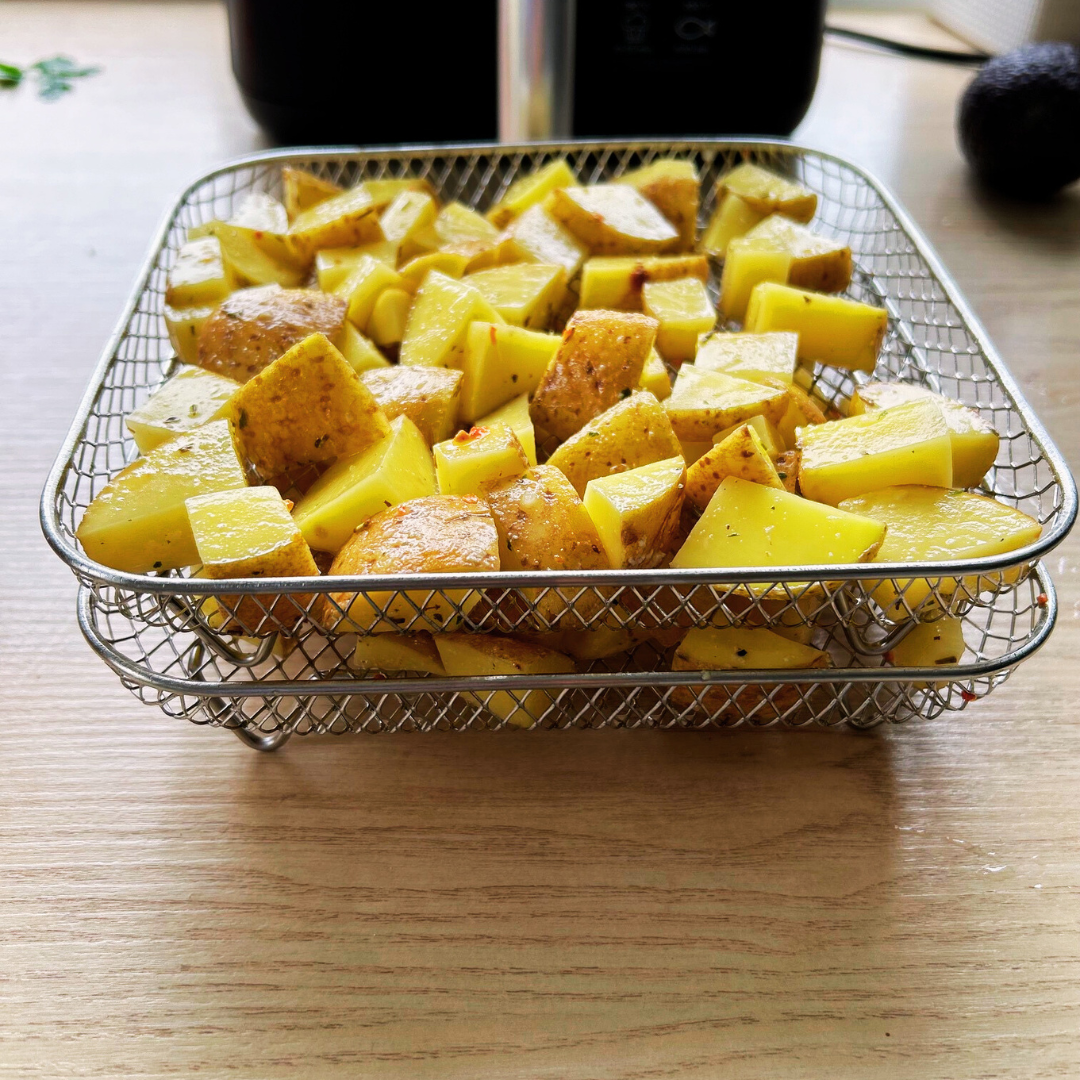 Coșuri stivuite pentru gătire uniformă la aer (x3) 