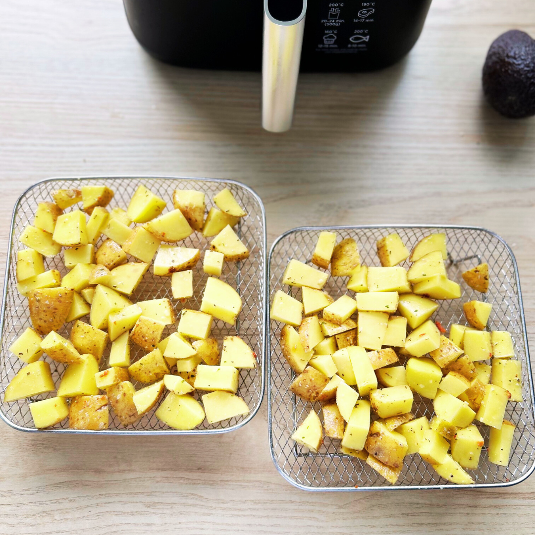 Coșuri stivuite pentru gătire uniformă la aer (x3) 