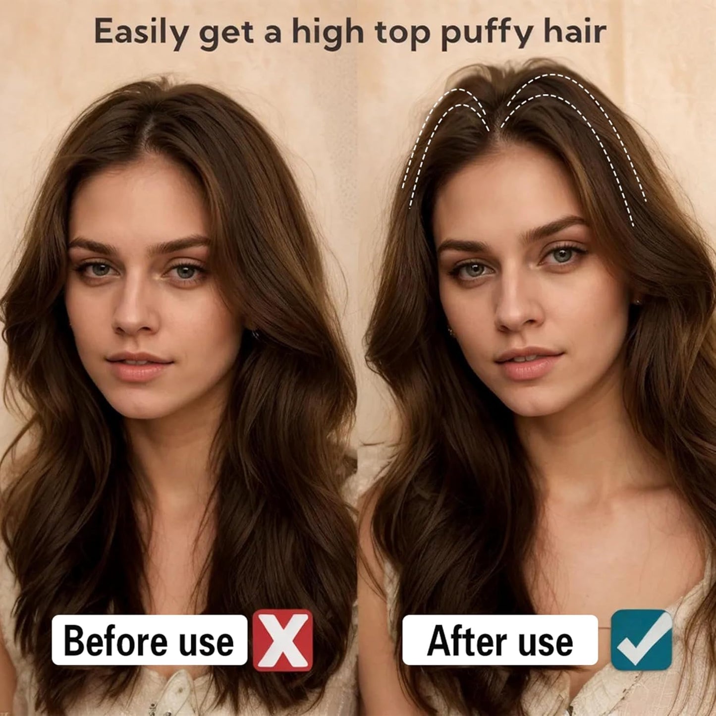 תסרוקת נפוחה מיידית ברכות וללא מאמץ 