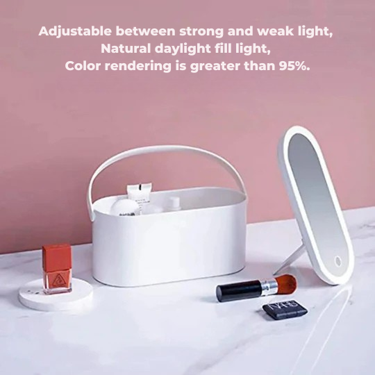 Perfecte schoonheid met LED-spiegel en geïntegreerde opbergruimte 