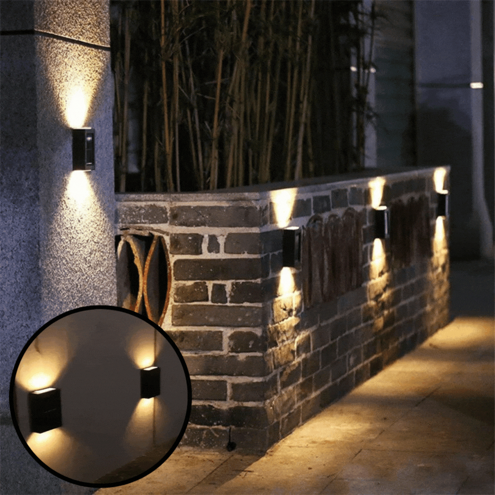 Illumina il tuo esterno senza sforzo con questa lampada da parete solare a LED 