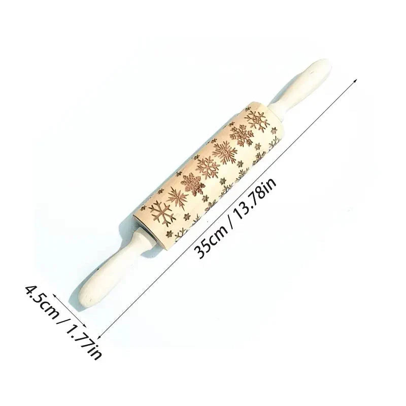 Perfekte festliche Kekse dank der gravierten Rolle 