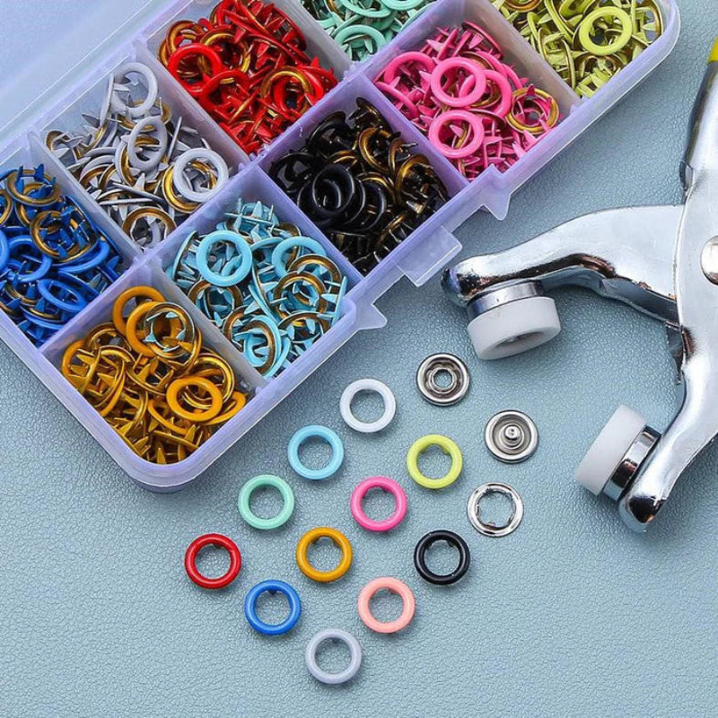 Fixation sans couture : boutons pression faciles à poser